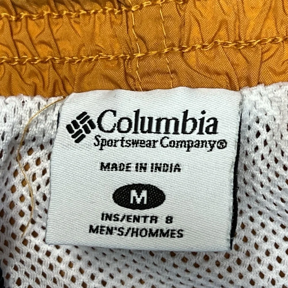 Columbia Shorts M Orange Swim Trunks Mesh Lined Drawstring Active Beach‎ 2000s